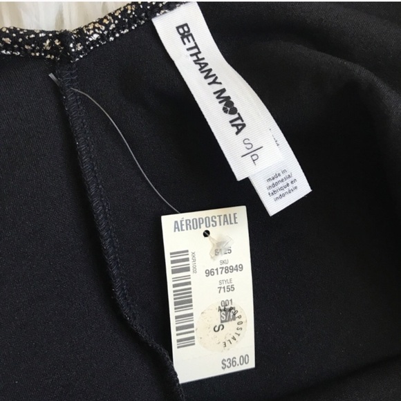 Aeropostale | NWT Black and Gold Foil Fit & Flare - Picture 3 of 3